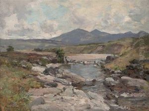 A Stream Through An Extensive Highland Landscape by Joseph Morris Henderson