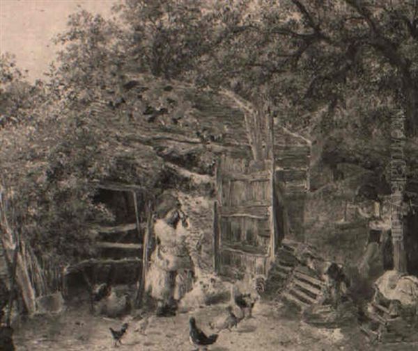 Mother And Daughter In A Smallholding - view 1