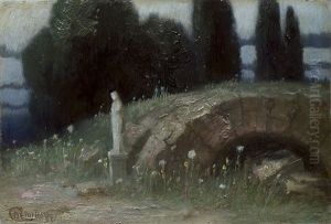 Mondnacht Auf Dem Palatin by Hermann Hendrich