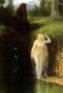 Die Fruhlingsgottin Und Der Riese by Hermann Hendrich
