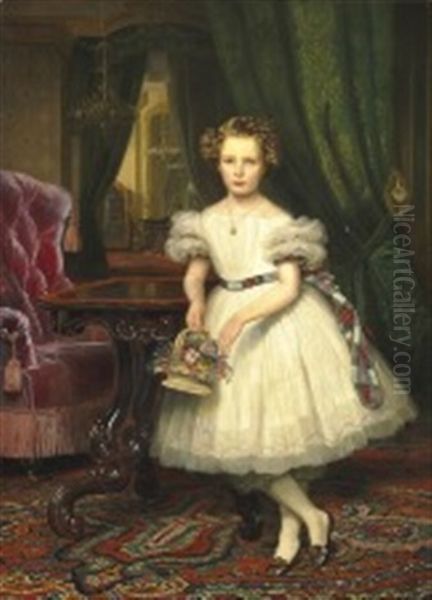 Biedermeier Interior With A Little Girl - view 1