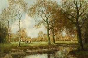 Cattle In A Sunny Meadow by Willem Hendriks