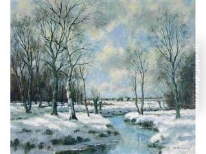 Untitled - A Stream In Winter by Willem Hendriks