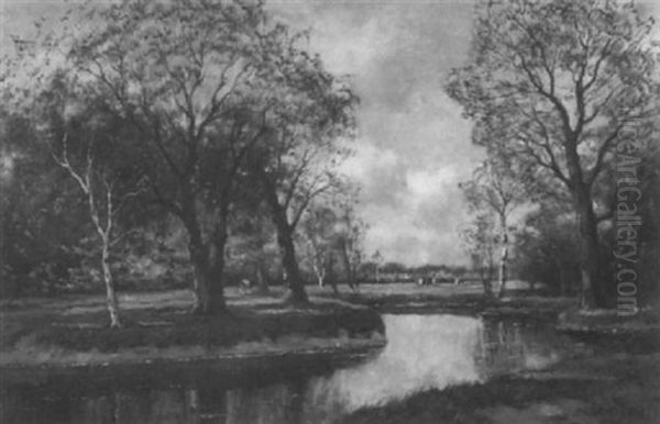 Spring Landscape With Cattle - view 1