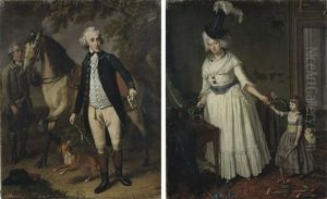 Portrait Of Jan Van Walre (+ Portrait Of Maria Kops; 2 Works) by Wybrand Hendriks