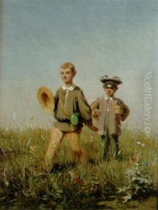 Auf Schmetterlingsfang by Albert Hendschel