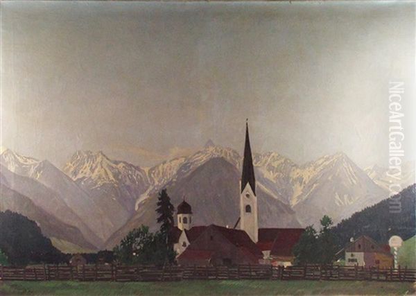 Blick Auf Oberstdorf Vor Gebirgsmassiv - view 1