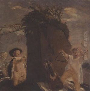 Musizierende Putten by Adolf Hengeler