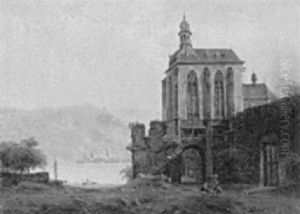 Blick Auf Die Wernher Kapelle In Oberwesel Am Rhein by Franz Hengsbach