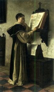 A Monk At Study by Lionel Charles Henley