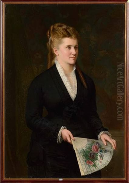 Portrait D'une Dame De Qualite A L'eventail - view 1