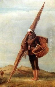 La Femme De Pecheur Dans Les Dunes by Andre Hennebicq