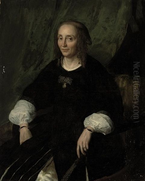 Portrait Of A Lady In A Black Dress - view 1