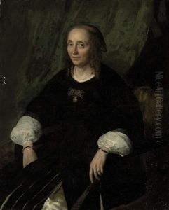 Portrait Of A Lady In A Black Dress by Paulus Hennekyn