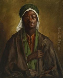 Portrait Of An Oriental Man by Leopold Bara