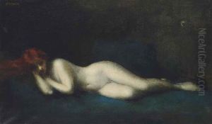 Nude In The Forest by Jean Jacques Henner
