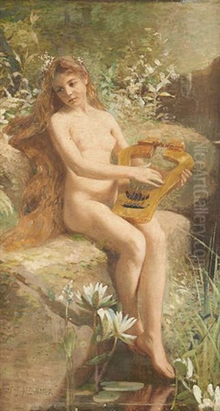 Jeune Fille Nue A La Lyre - view 1