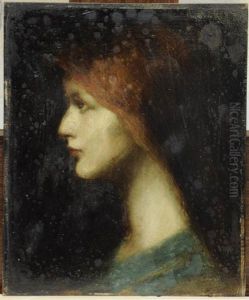 Portrait De Jeune Femme A La Chevelure Rousse by Jean Jacques Henner
