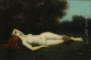 Nu Couche Dans La Foret by Jean Jacques Henner