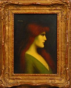 Young Woman With Red Hair by Jean Jacques Henner