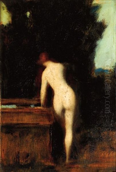 Femme A Sa Toilette De Dos - view 1