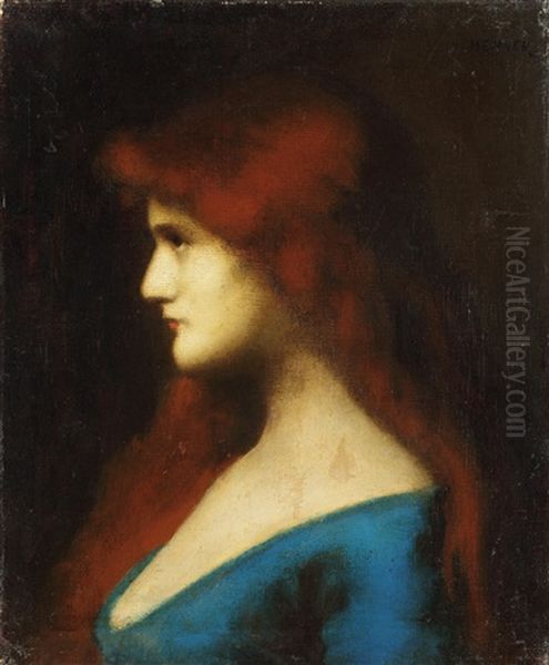 Portrait De Jeune Femme Rousse De Profil - view 1