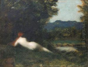 Baigneuse Dans Un Paysage by Jean Jacques Henner