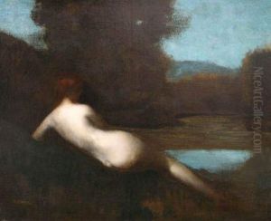 Baigneuse Dans Un Paysage by Jean Jacques Henner