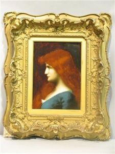 Portrait Of A Woman With Red Hair by Jean Jacques Henner