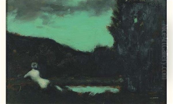 Nu De Dos Dans Un Paysage - view 1