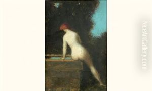 Nu A La Fontaine by Jean Jacques Henner
