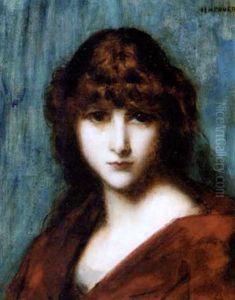 Head Of A Girl by Jean Jacques Henner