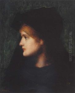 Jeune Femme De Profil by Jean Jacques Henner