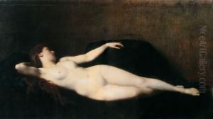 Liegender Weiblicher Akt by Jean Jacques Henner