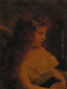 A Red Headed Girl by Jean Jacques Henner