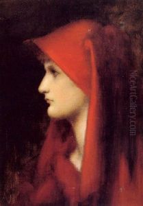 La Femme En Rouge by Jean Jacques Henner