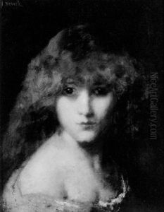Head Of A Young Girl by Jean Jacques Henner