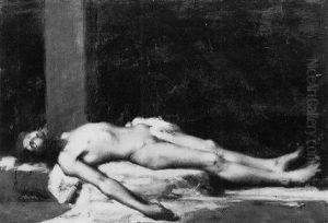 Homme Nu Allonge by Jean Jacques Henner