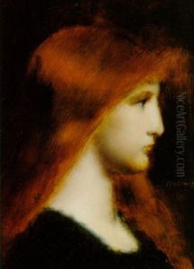 Profil De Jeune Fille by Jean Jacques Henner