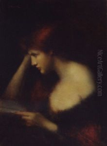Woman Reading by Jean Jacques Henner