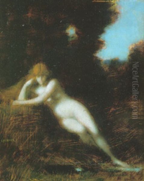Jeune Femme Dans Un Paysage - view 1