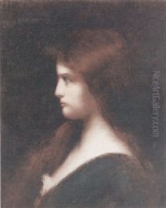 An Auburn Beauty by Jean Jacques Henner