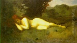 Jeune Femme Allongee by Jean Jacques Henner
