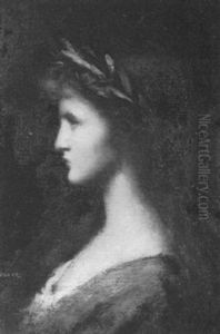 Profile Of A Young Woman by Jean Jacques Henner