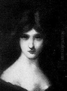 Portrait Of A Young Woman by Jean Jacques Henner