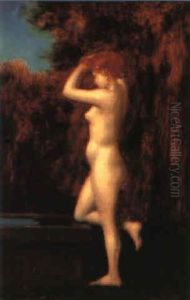 Jeune Femme Rousse A La Fontaine by Jean Jacques Henner