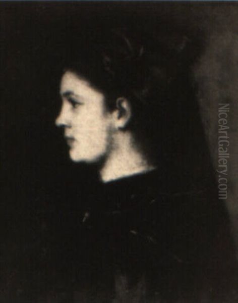 Portrait Of A Young Girl With Blue Bow - view 1