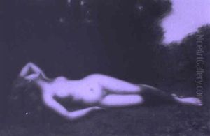 Jeune Femme Allongee by Jean Jacques Henner
