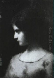 Reverie/profile Of A Woman In Blue