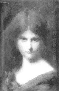 Portrait Of A Young Lady by Jean Jacques Henner
